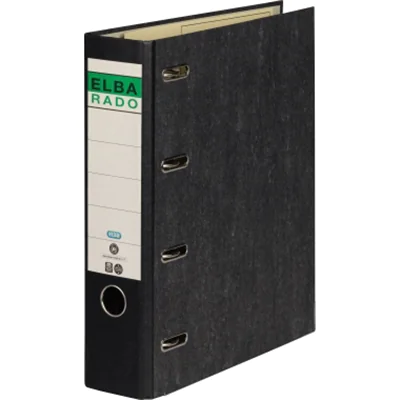 ELBA Doppelordner 100551836 75mm für 2xDIN A5 quer Altpapier schwarz ELBA Doppelordner 100551836 75mm für 2xDIN A5 quer Altpapier schwarz