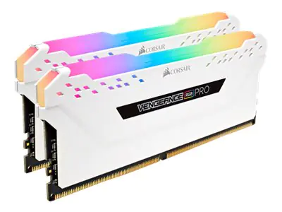 CORSAIR Vengeance RGB PRO - DDR4 - Kit - 32 GB: 2 x 16 GB - DIMM 288-PIN - 3200 MHz / PC4-25600 - CL16 - 1.35 V - ungepuffert - non-ECC - weiß