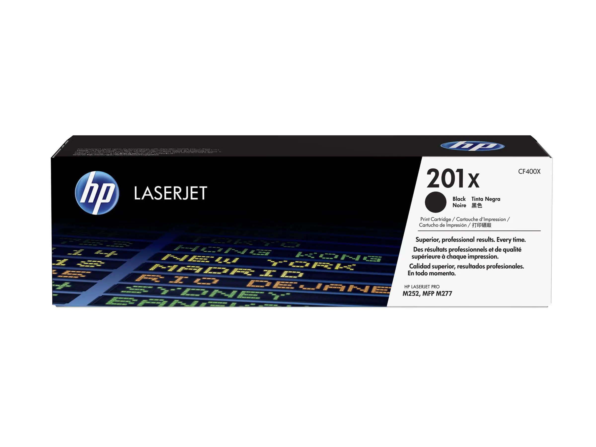 HP 201X - Hohe Ergiebigkeit - Schwarz - original - LaserJet - Tonerpatrone (CF400X) - für Color LaserJet Pro M252dn, M252dw, M252n, MFP M277c6, MFP M277dw, MFP M277n