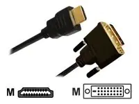 Jou Jye Videokabel HDMI (M) DVI-D (M) AVC 132-5,0 Dreifachisolierung 5 m Schwarz