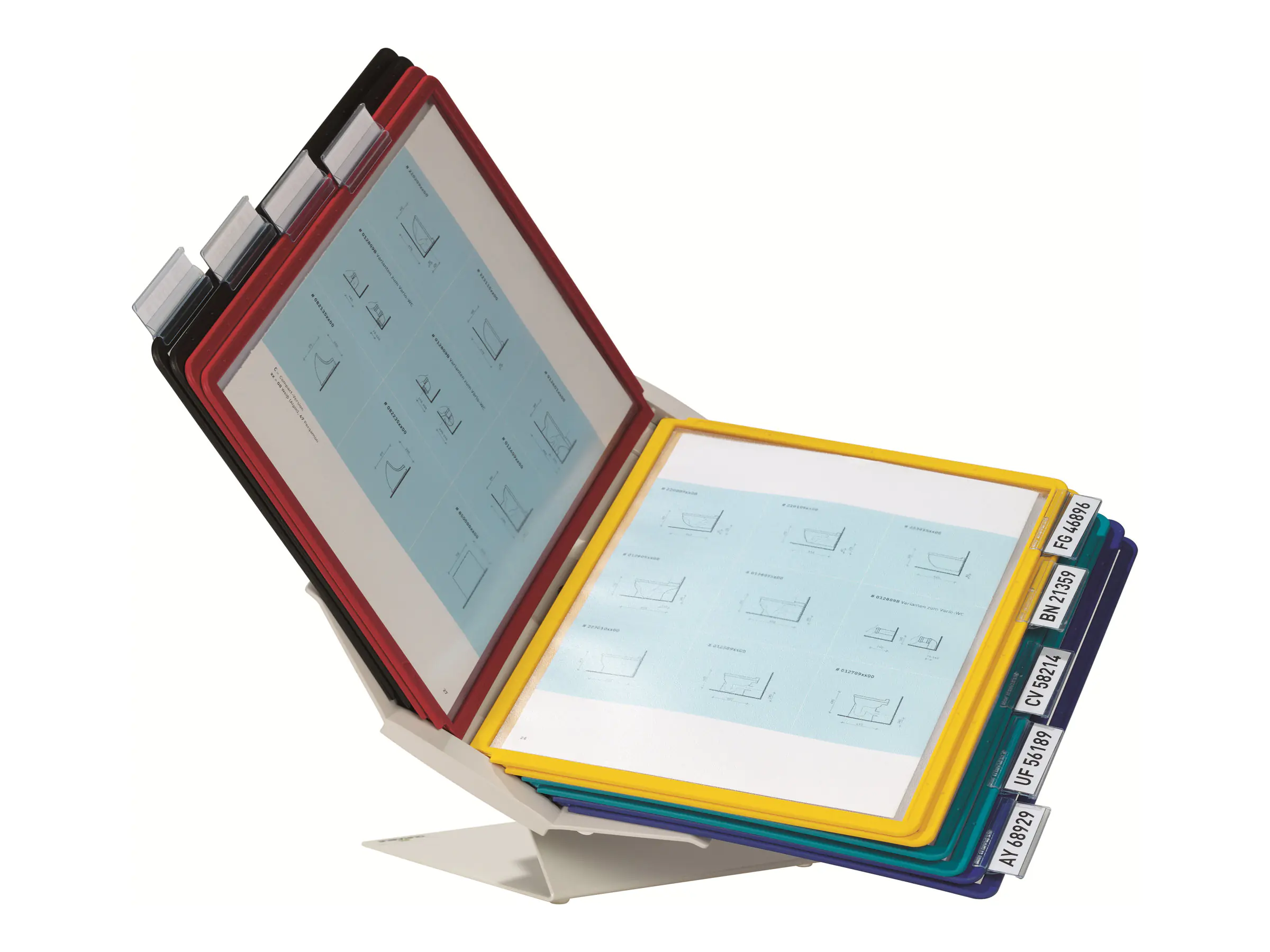 DURABLE Sichttafelständer VARIO PRO 10 557900 +10Tafeln sort. +Reiter