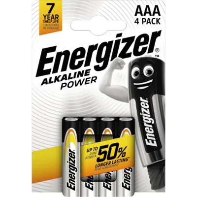 Energizer Batterie Alkaline Power E300132600 AAA Micro 4 St./Pack.