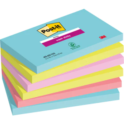 Post-it Haftnotiz Super Sticky Miami 6556SMI 127x76mm 6 St./Pack. Post-it Haftnotiz Super Sticky Miami 6556SMI 127x76mm 6 St./Pack.