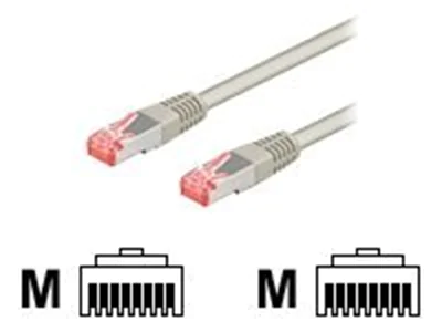 wentronic - Netzwerkkabel - RJ-45 (M) zu RJ-45 (M) - 2 m - SSTP-Kabel - CAT 6 - Grau