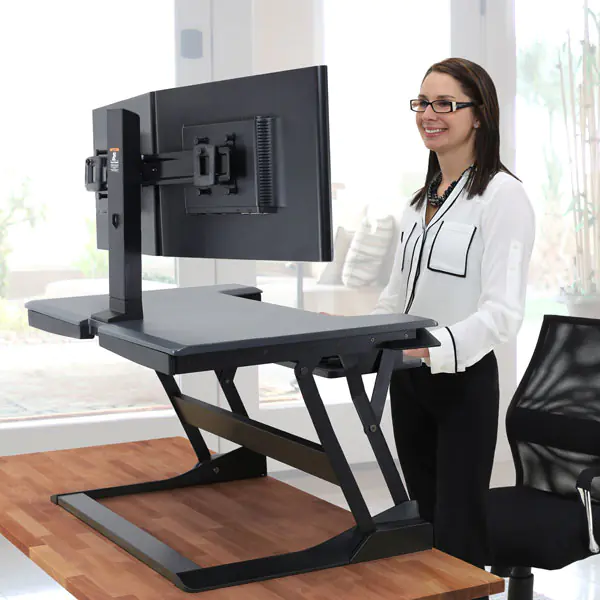 Ergotron WorkFit Universal - Kit für zwei Monitore - Schwarz
