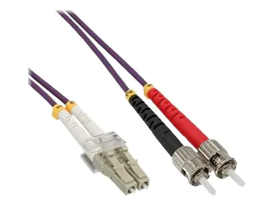 InLine - Patch-Kabel - LC Multi-Mode (M) bis ST multi-mode (M) - 7.5 m - Glasfaser - Duplex - 50/125 Mikrometer - OM4 - halogenfrei - lila InLine - Patch-Kabel - LC Multi-Mode (M) bis ST multi-mode (M) - 7.5 m - Glasfaser - Duplex - 50/125 Mikrometer - OM4 - halogenfrei - lila