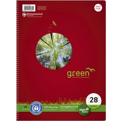 Staufen Collegeblock Green 608590028 DIN A4 70g kar./Rnd 160Bl Staufen Collegeblock Green 608590028 DIN A4 70g kar./Rnd 160Bl