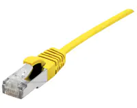 Dexlan - Patch-Kabel - RJ-45 (M) zu RJ-45 (M) - 30 cm - 4.8 mm - SFTP - CAT 6a - halogenfrei, ohne Haken - Gelb