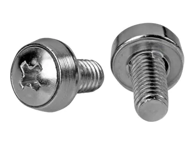 StarTech 12-24 Server Rack Screws - 50 pack - Nickel-plated - Rack-Schrauben - Silber - US-Regierung (Packung mit 50 Stück) - für P/N: RK630WALVS, RK830WALVS