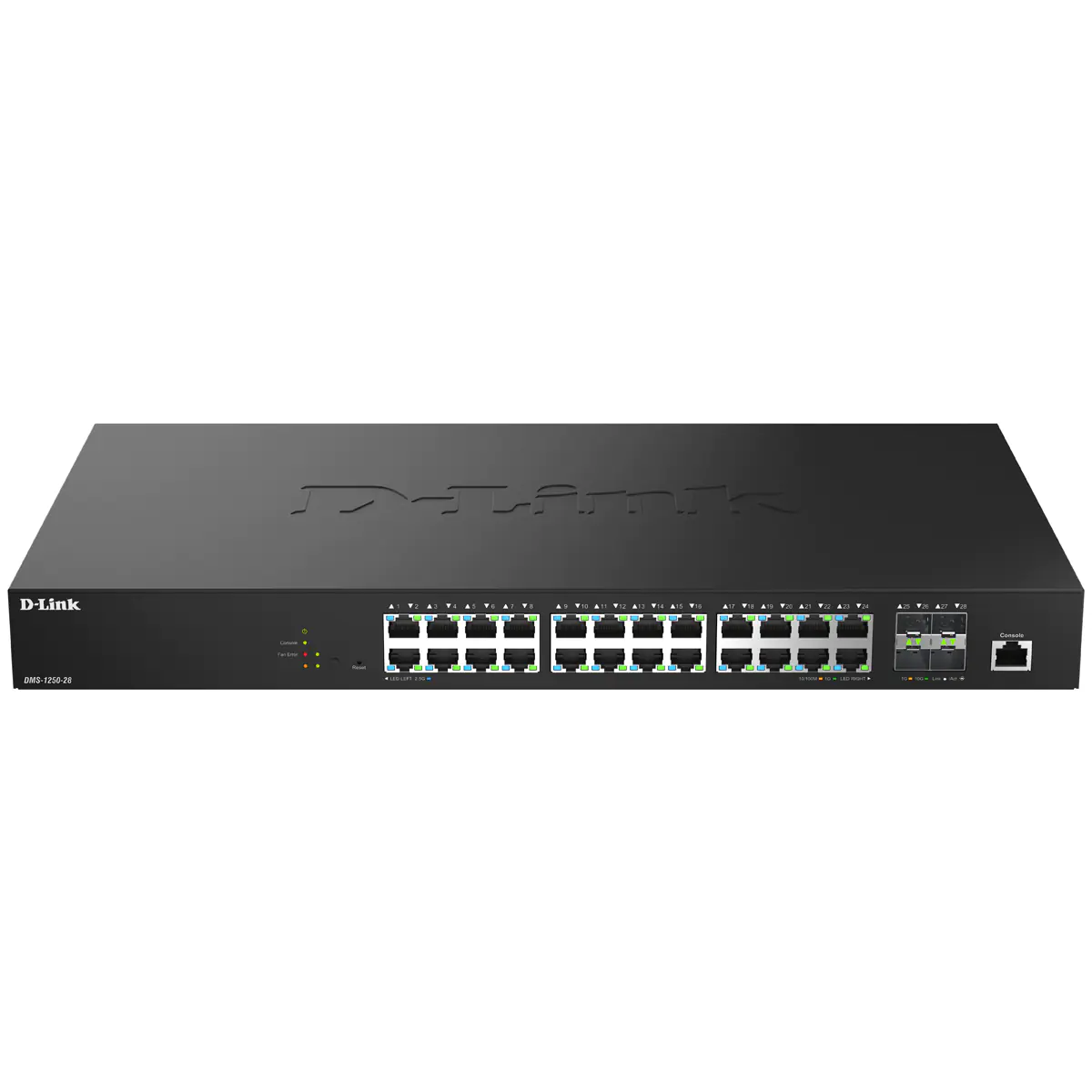 D-Link DMS-1250-28 - Switch - L2+ - Smart - 24 x 10/100/1000/2.5G + 4 x 10 Gigabit SFP+ DMS-1250-28/E