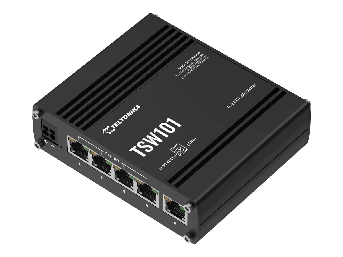 Teltonika - Switch - TSW101 - 5 Port Gigabit POE TSW101