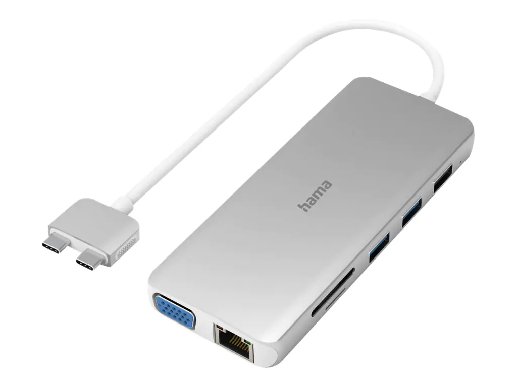 Hama - Dockingstation - USB-C 3.2 Gen 1 - VGA, HDMI - 1GbE - 100 Watt