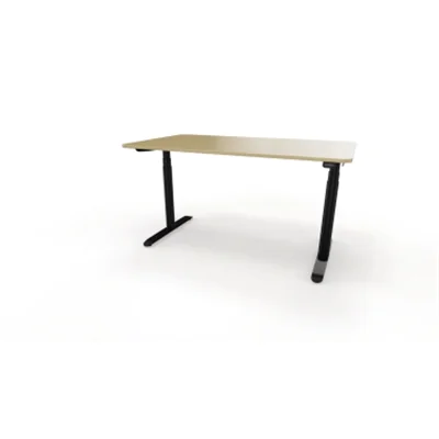 Schreibtisch se_lab e-desk Maße: 1.400 x 650-1.280 x 800 mm (B x H x T) Holz eiche hell