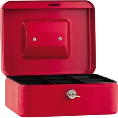 Geldkassette 20x9x16cm 6Fächer rot Geldkassette 20x9x16cm 6Fächer rot