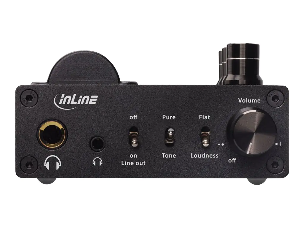 InLine AmpUSB-EQ - DAC-Kopfhörerverstärker - Schwarz