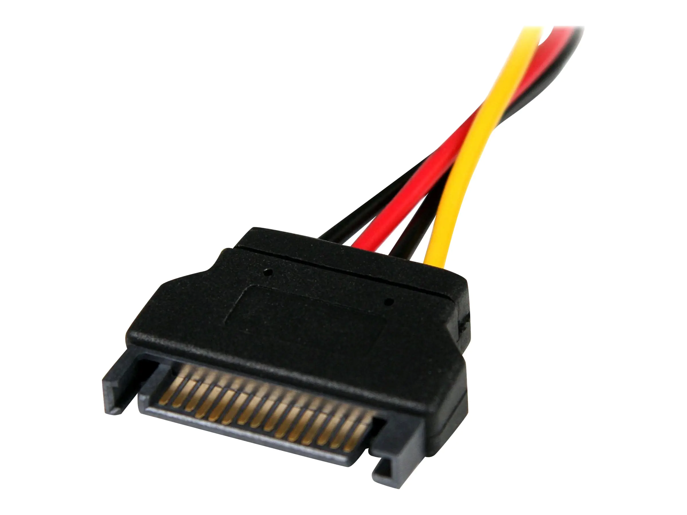 StarTech 15cm SATA auf LP4 Stromadapter - Bu/St - Netzteil - SATA-Stromstecker (M) zu interne Stromversorgung, 4-polig (W) - 15 cm - Schwarz - für P/N: 25S22M2NGFFR, HSB225S3R, S322M225R, SAT2M2NGFF25, SAT32MSAT257, SATSASBP425