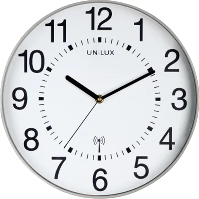 UNILUX Wanduhr WAVE 400094562 +Batterien metallgrau UNILUX Wanduhr WAVE 400094562 +Batterien metallgrau