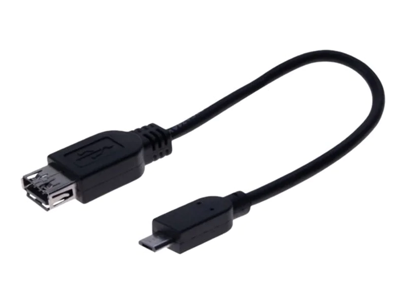 exertis Connect - USB-Adapter - USB (W) zu Micro-USB Typ B (M) - USB 2.0 - 15 cm - Schwarz exertis Connect - USB-Adapter - USB (W) zu Micro-USB Typ B (M) - USB 2.0 - 15 cm - Schwarz
