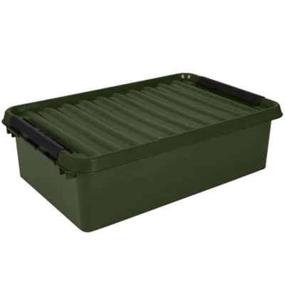 Sunware Aufbewahrungsbox 40 x 18 x 60 cm (B x H x T) 32l Kunststoff, recycelt grün/schwarz Sunware Aufbewahrungsbox 40 x 18 x 60 cm (B x H x T) 32l Kunststoff, recycelt grün/schwarz