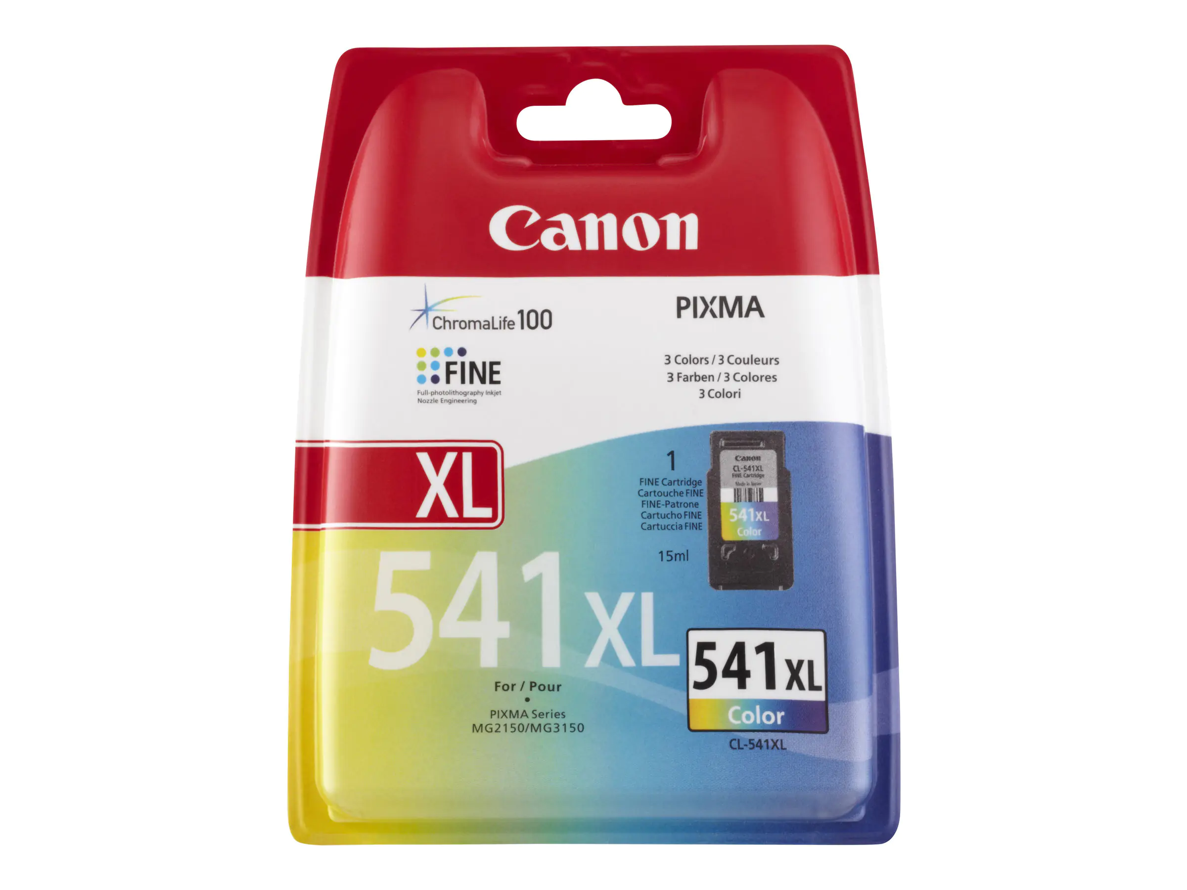 Canon CL-541XL - 15 ml - Hohe Ergiebigkeit - Farbe (Cyan, Magenta, Gelb) - original - Tintenpatrone - für PIXMA GM4050, MG3150, MG3510, MG3550, MG3650, MG4250, MX475, MX525, MX535, TS5150, TS5151