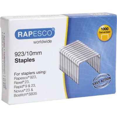 Rapesco 1237, Klammerpack, 1 cm, 1000 Heftklammern, Galvanisiertes Stahl