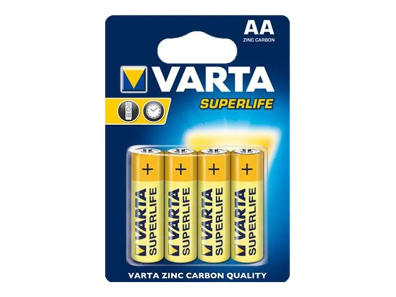 Varta Superlife - Batterie 4 x AA-Typ - Kohlenstoff Zink Varta Superlife - Batterie 4 x AA-Typ - Kohlenstoff Zink