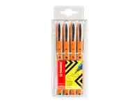 STABILO worker - Tintenroller - Schwarz, Rot, Blau, Grün - wasserbasierte Tinte - 0.3 mm - fein (Packung mit 4) 2016/4