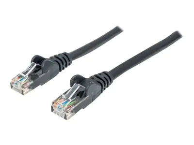 Intellinet Network Patch Cable, Cat6, 2m, Black, CCA, U/UTP, PVC, RJ45, Gold Plated Contacts, Snagless, Booted, Lifetime Warranty, Polybag - Patch-Kabel - RJ-45 (M) zu RJ-45 (M) - 2 m - UTP - CAT 6 - geformt, ohne Haken - Schwarz