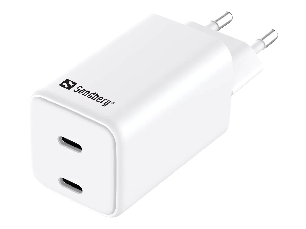 SANDBERG Netzteil - 65 Watt - 3.25 A - 2 Ausgabeanschlussstellen (USB-C) 441-56
