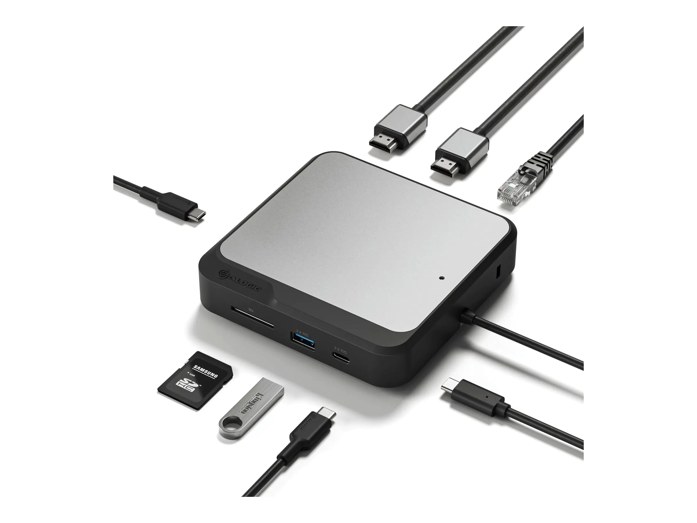 ALOGIC CH2 - Dockingstation - USB-C - 2 x HDMI - 1GbE