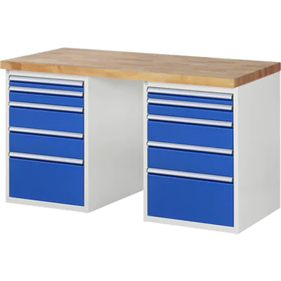 RAU Werkbank 7000 1.500 x 890 x 700 mm (B x H x T) enzianblau lichtgrau