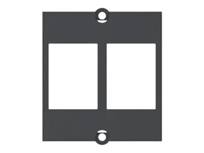 Bachmann - Rahmen für Anschlüsse - Schwarz - Abdeckung mit zwei Aussparungen