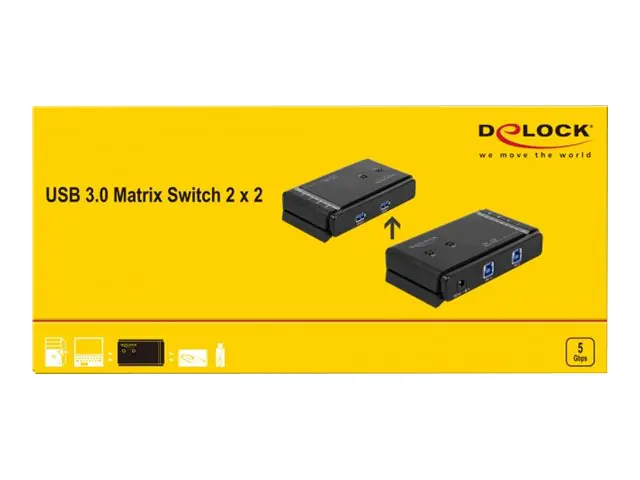 Delock USB 3.0 Matrix Switch 2 x 2 - USB-Umschalter für die gemeinsame Nutzung von Peripheriegeräten - Desktop - AC 100 - 240 V