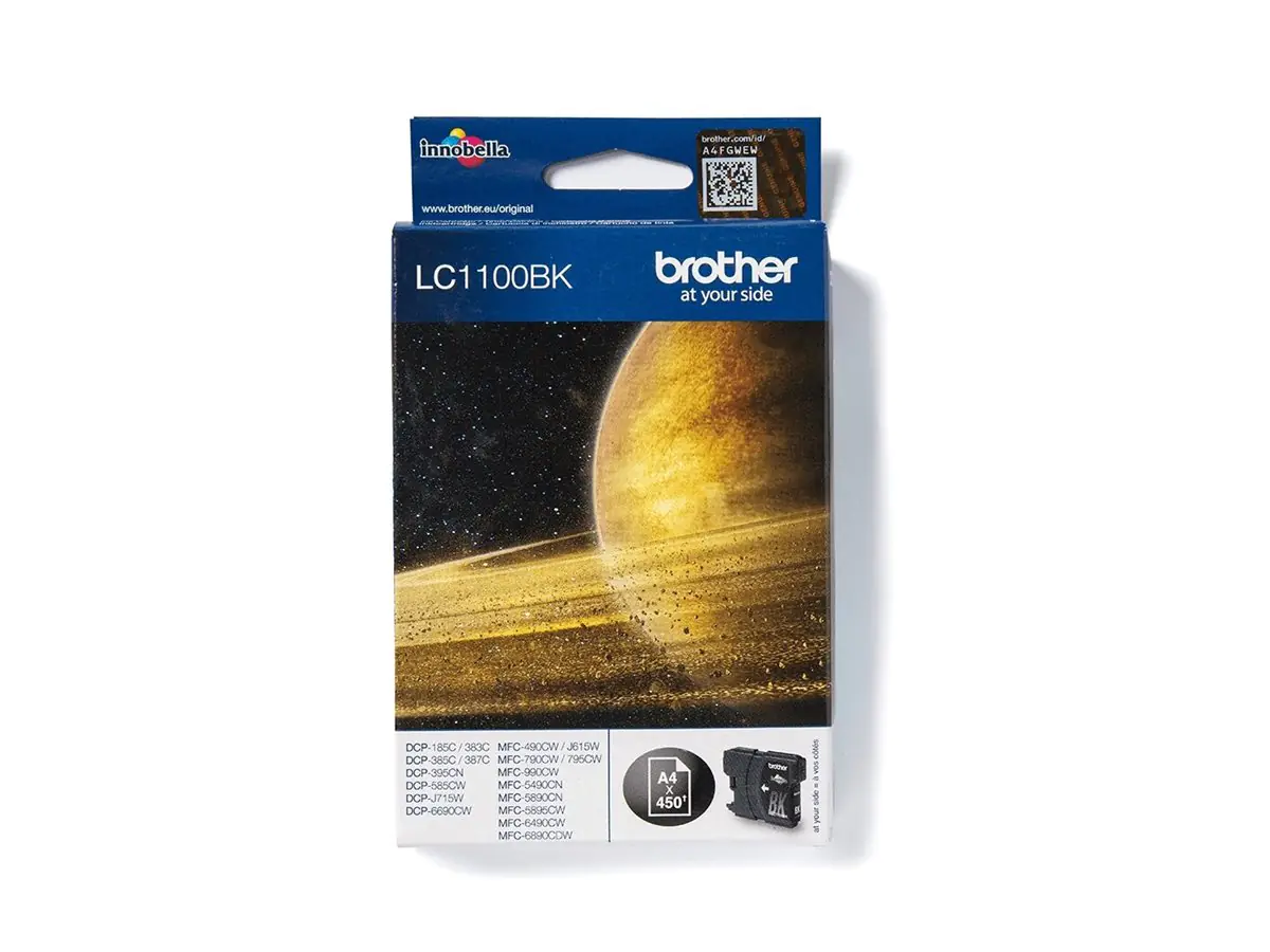 Brother LC1100BK - Schwarz - Original - Tintenpatrone - für Brother DCP-185, 385, 395, 585, J715, MFC-490, 5490, 5890, 5895, 6890, 790, 795, 990, J615