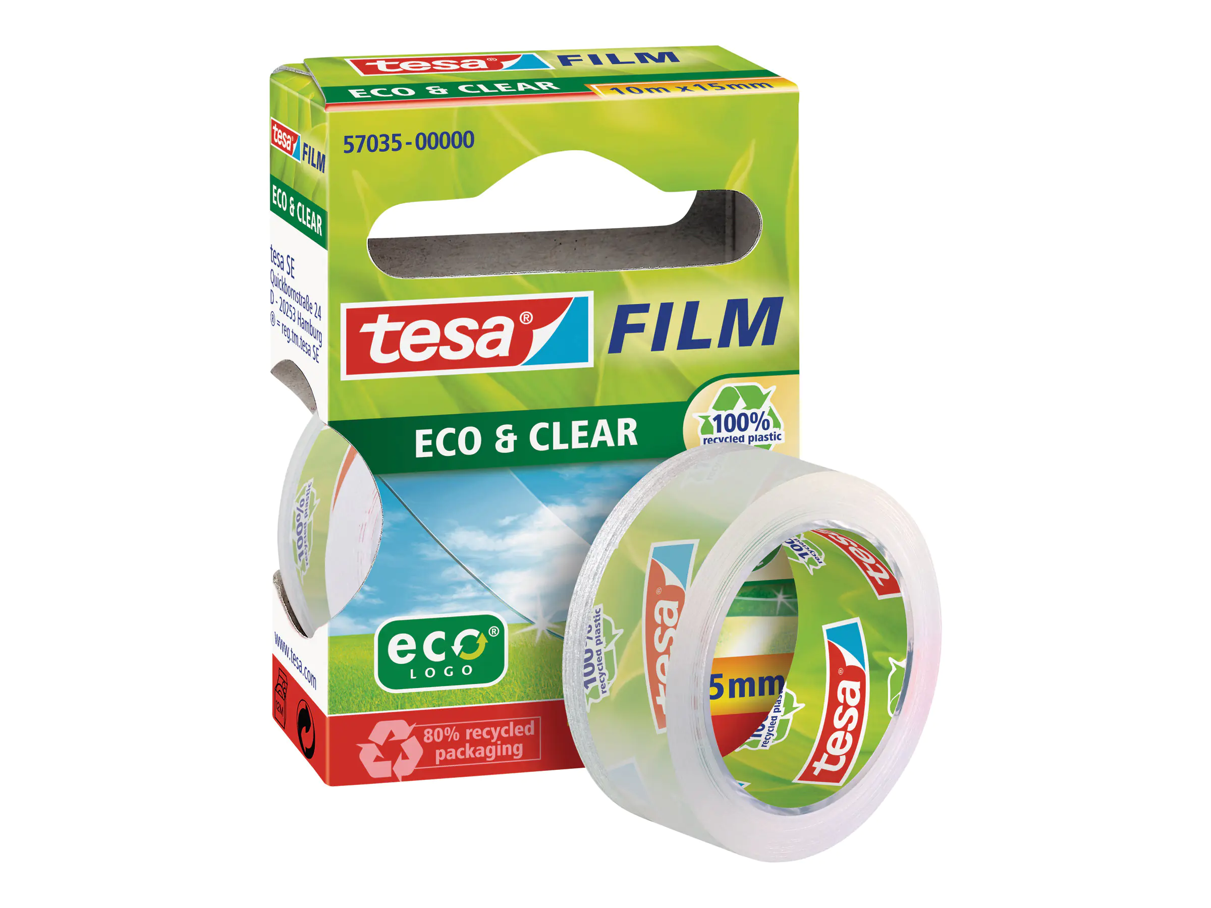 tesa Klebefilm tesafilm Eco&Clear 57035-00000 15mmx10m