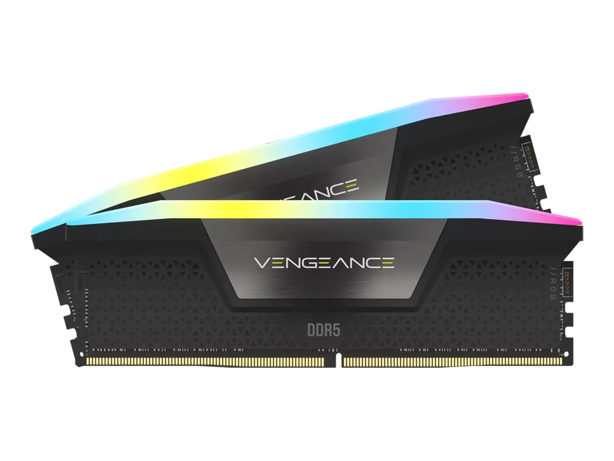 CORSAIR Vengeance RGB - DDR5 - Kit - 32 GB: 2 x 16 GB - DIMM 288-PIN - 7200 MHz / PC5-57600 - CL34 - 1.45 V - ungepuffert - Schwarz