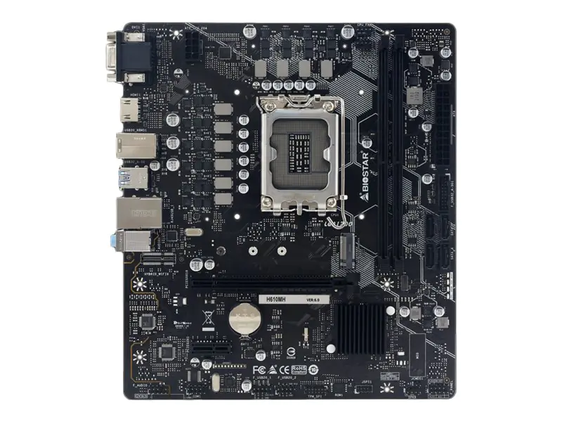 Biostar H610MH - Motherboard - micro ATX - LGA1700-Sockel - H610 Chipsatz - USB 3.2 Gen 1 - Gigabit LAN - Onboard-Grafik (CPU erforderlich) - HD Audio (8-Kanal)