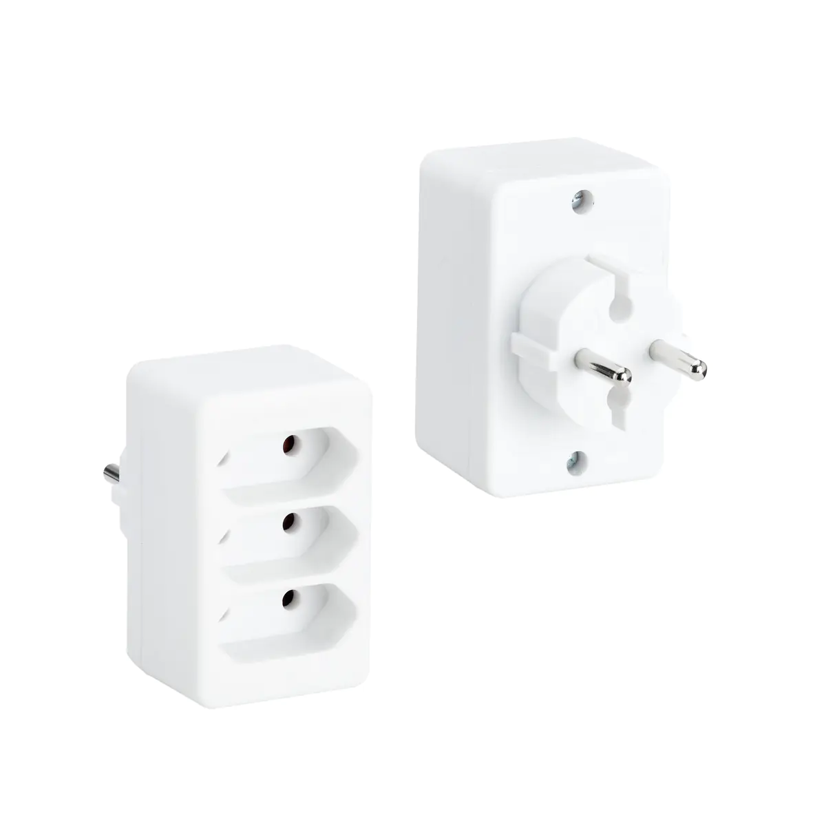 Bachmann Multistecker 3xEuro weiss PVC Bachmann Multistecker 3xEuro weiss PVC