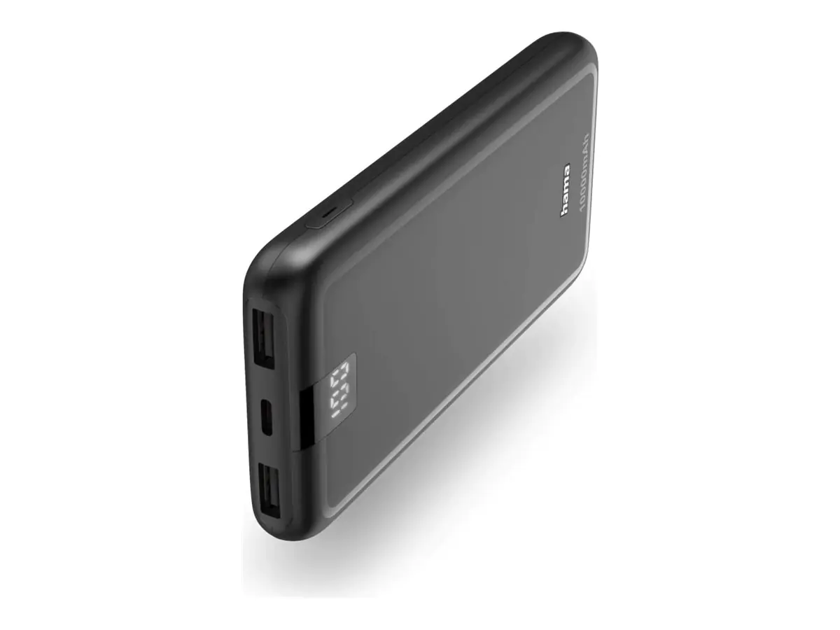 Hama Performance 10 - Powerbank - 10000 mAh - 37 Wh - 3 A - Fast Charge - 3 Ausgabeanschlussstellen (2 x USB, USB-C) 00201709