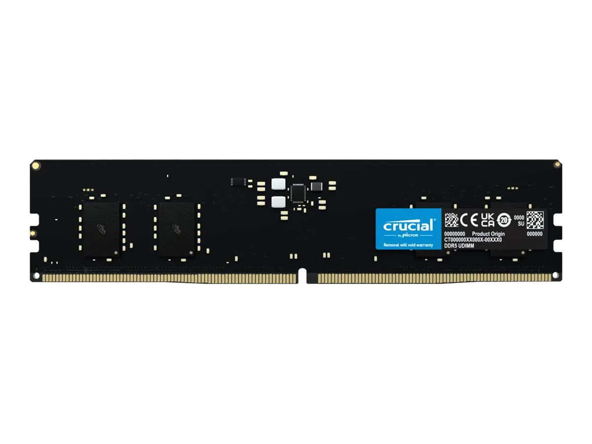 Crucial - DDR5 - Modul - 8 GB - DIMM 288-PIN - 2800 MHz / PC5-44800 - CL46 - 1.1 V - ungepuffert - on-die ECC - Schwarz