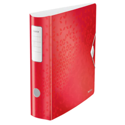 Leitz Ordner Active WOW 82mm DIN A4 Rückenschild: geklebt Werkstoff: Polyfoam rot Leitz Ordner Active WOW 82mm DIN A4 Rückenschild: geklebt Werkstoff: Polyfoam rot