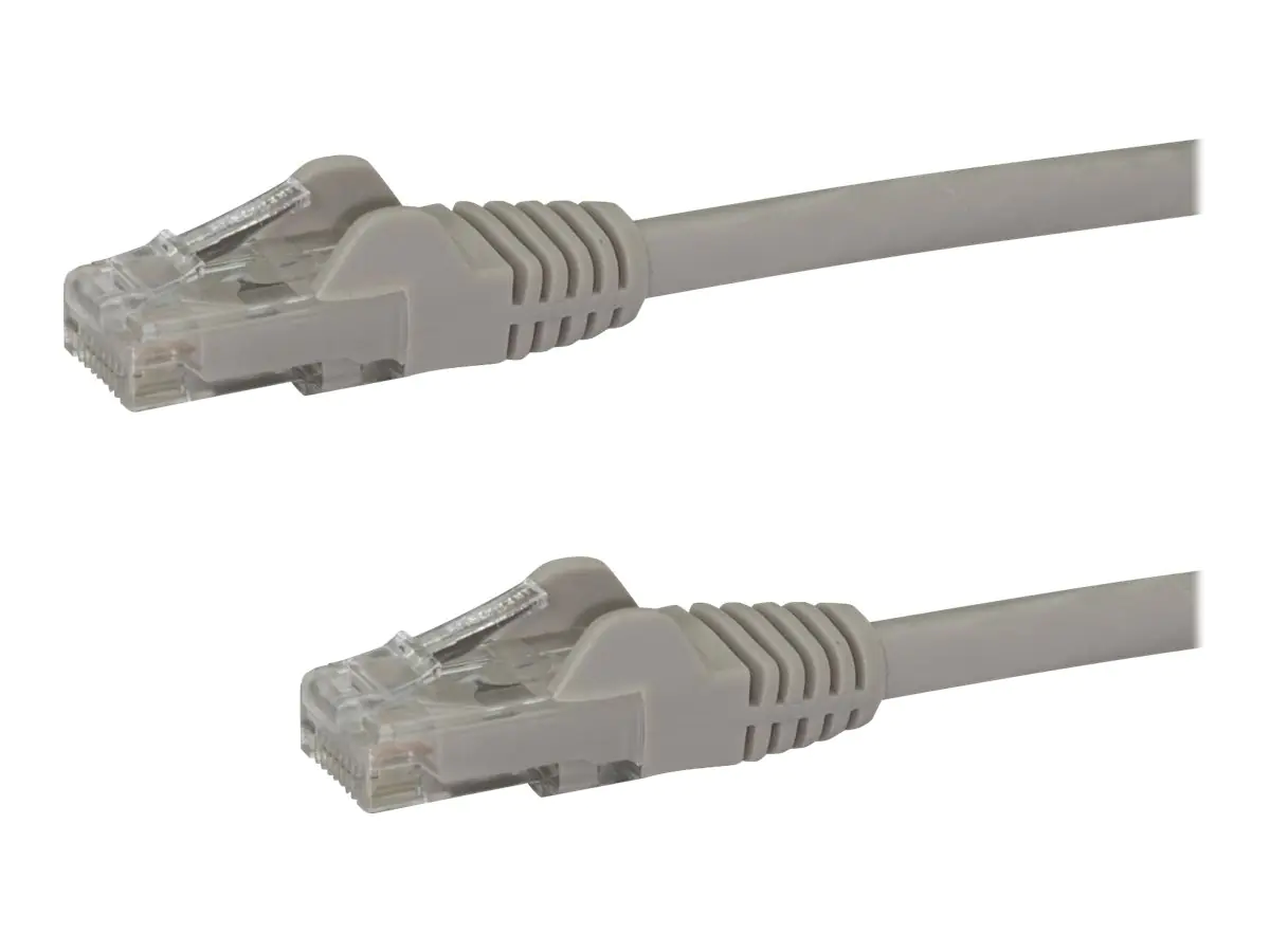 StarTech 50cm Cat6 Gigabit Snagless Patchkabel - RJ45 UTP Netzwerkkabel mit Schutzmanschette - Cat 6 Kabel - Grau - Patch-Kabel - RJ-45 (M) zu RJ-45 (M) - 50 cm - UTP - CAT 6 - ohne Haken - Grau