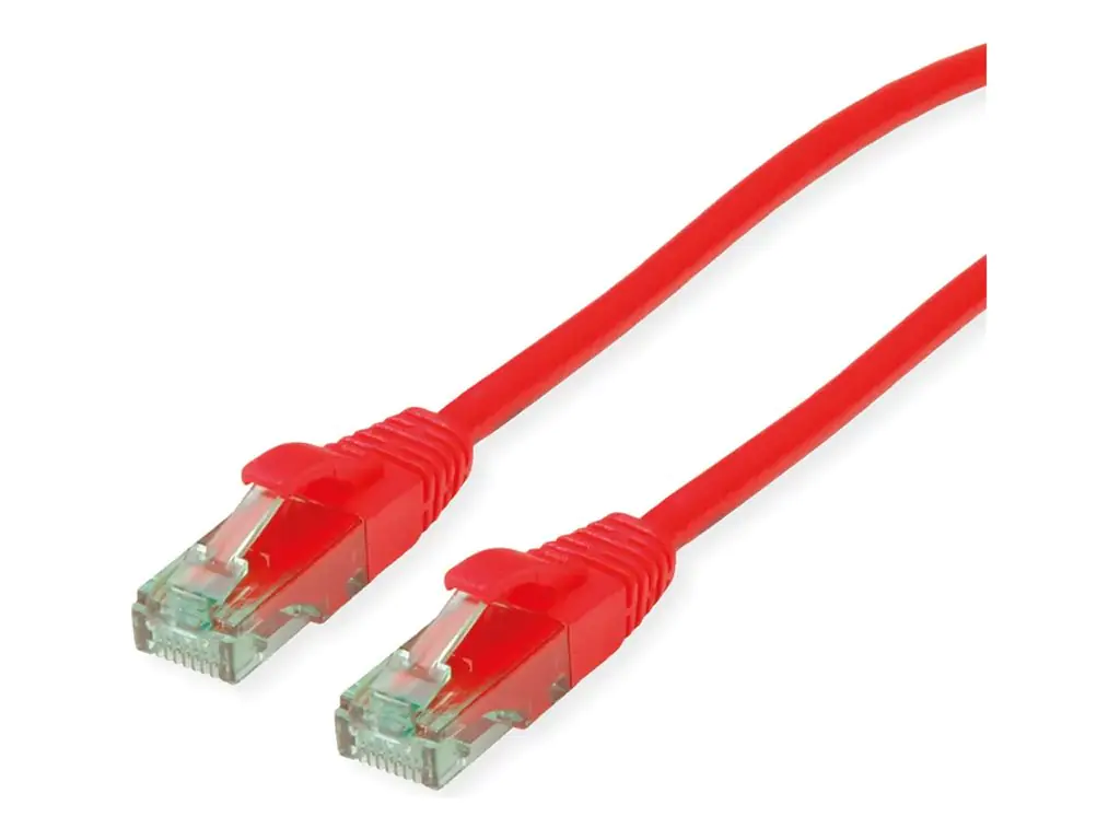 ROLINE RM UTP Patchkabel Kat6A/Kl.EA rot 1m - UTP