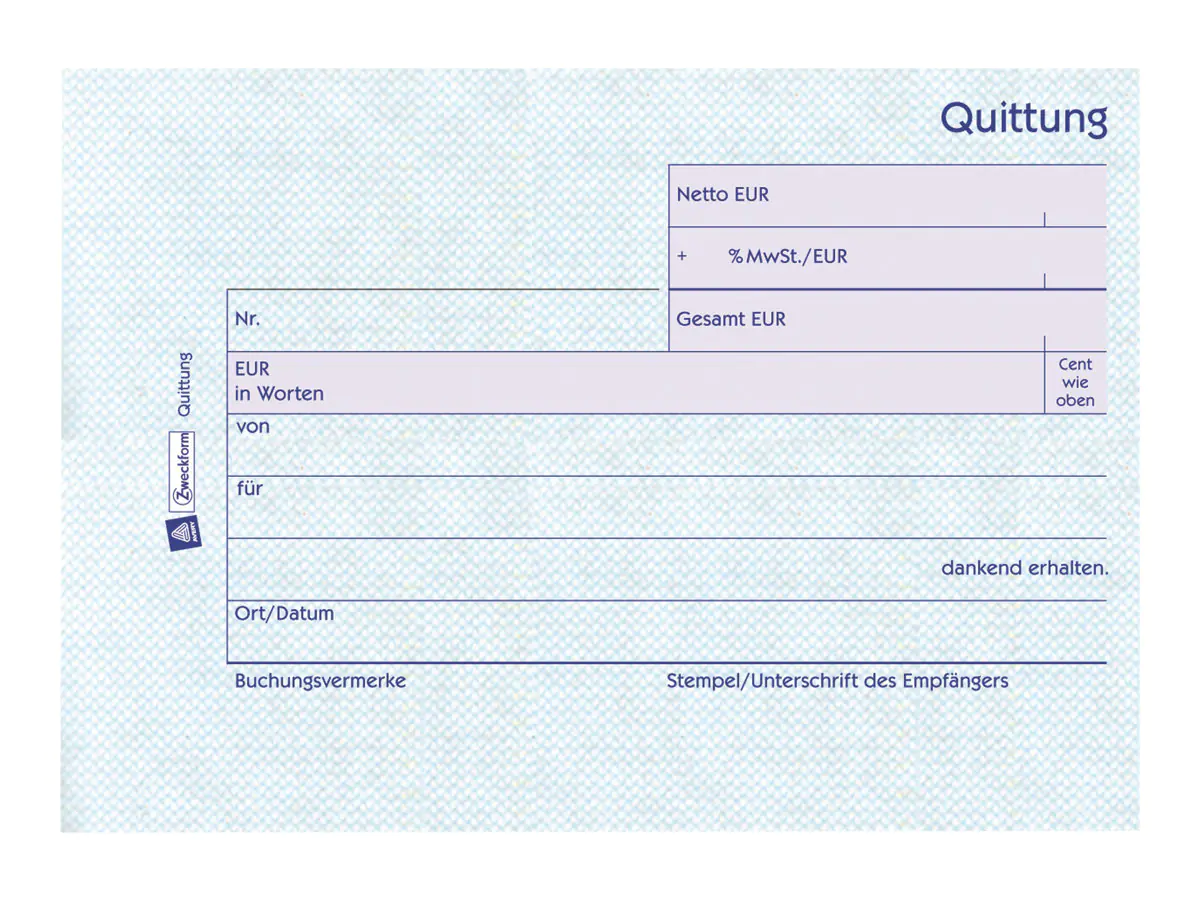 Avery Zweckform Quittung 302 DIN A6 quer 50Blatt