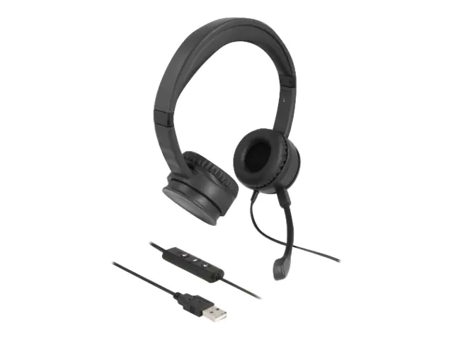Delock Headset - On-Ear - kabelgebunden - USB-A