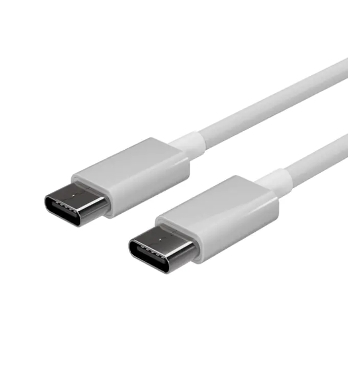 Bayko USB-C 2.0 Daten-Ladekabel, USB-C St./USB-C St., 60W, TPE, weiß 2,0m