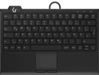 KeySonic KSK-5210ELU Mini Tastatur DE-Layout Touchpad Hintergrundbeleuchtung