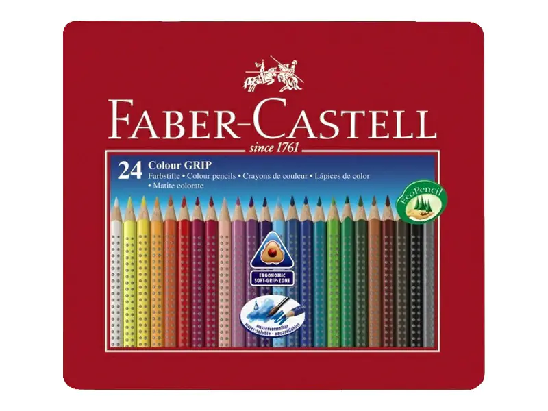 Faber-Castell Farbstift Colour GRIP 112423 3mm sortiert 24 St./Pack.