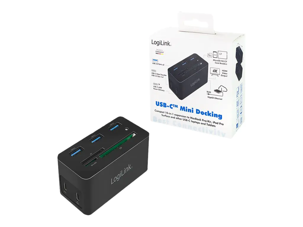 LogiLink - Dockingstation - USB-C 3.2 Gen 1 - HDMI - 1GbE