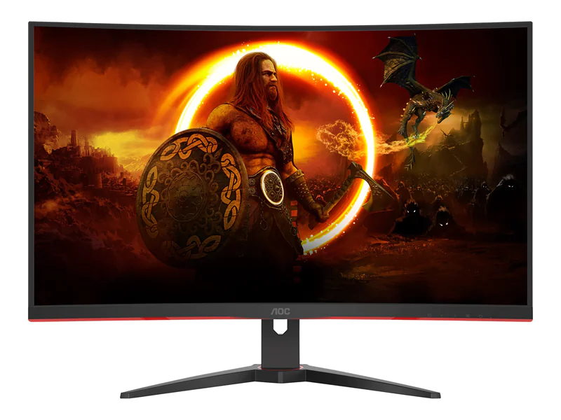 AOC Gaming C32G2ZE - LED-Monitor - Gaming - gebogen - 81.3 cm (32") (31.5" sichtbar) - 1920 x 1080 Full HD (1080p) @ 240 Hz - VA - 300 cd/m² - 0.5 ms - 2xHDMI, DisplayPort